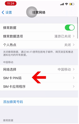 石城苹果14维修网分享如何给iPhone14的SIM卡设置密码 